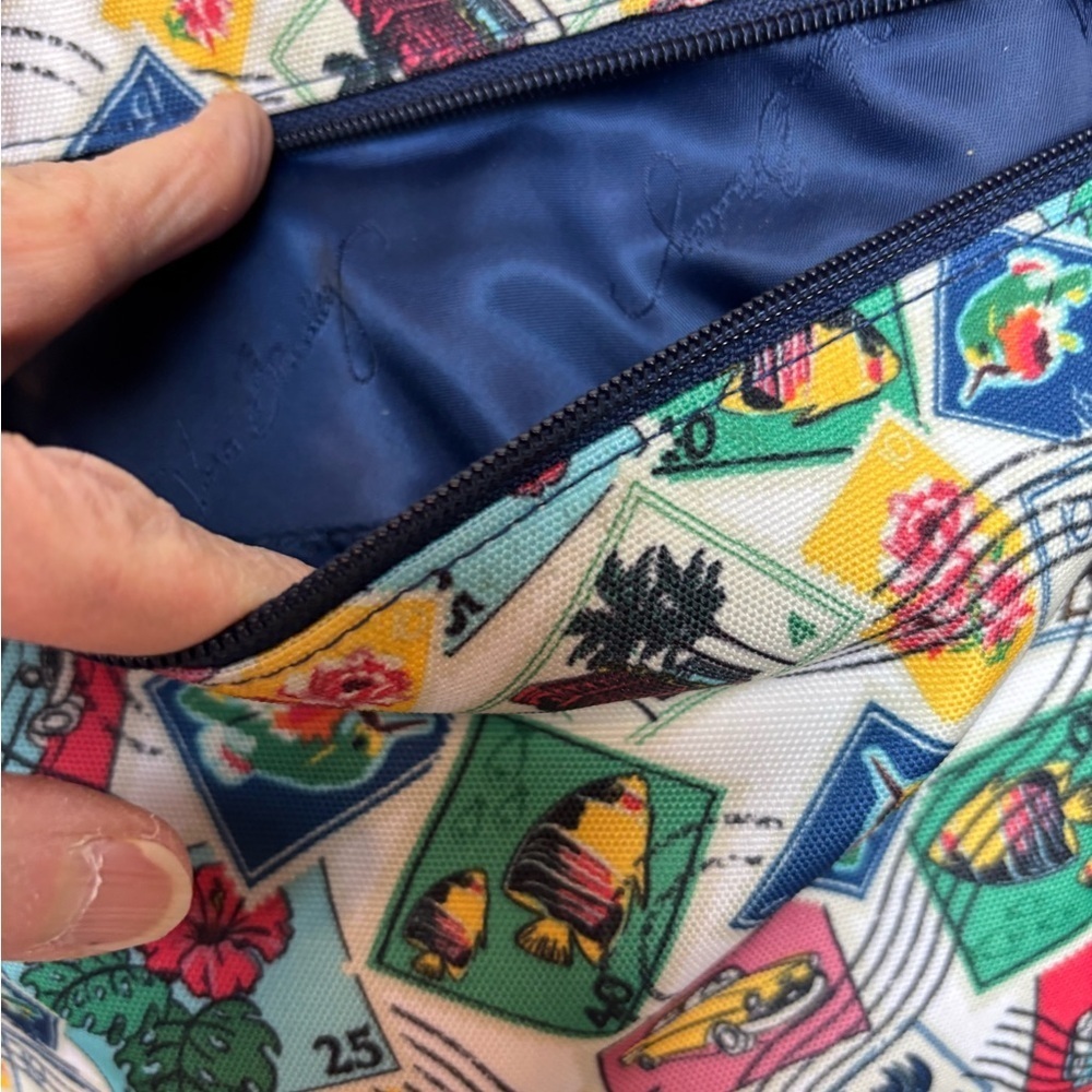 Vera Bradley Postage Stamp Large Crossbody Purse - Picture 4 of 16
